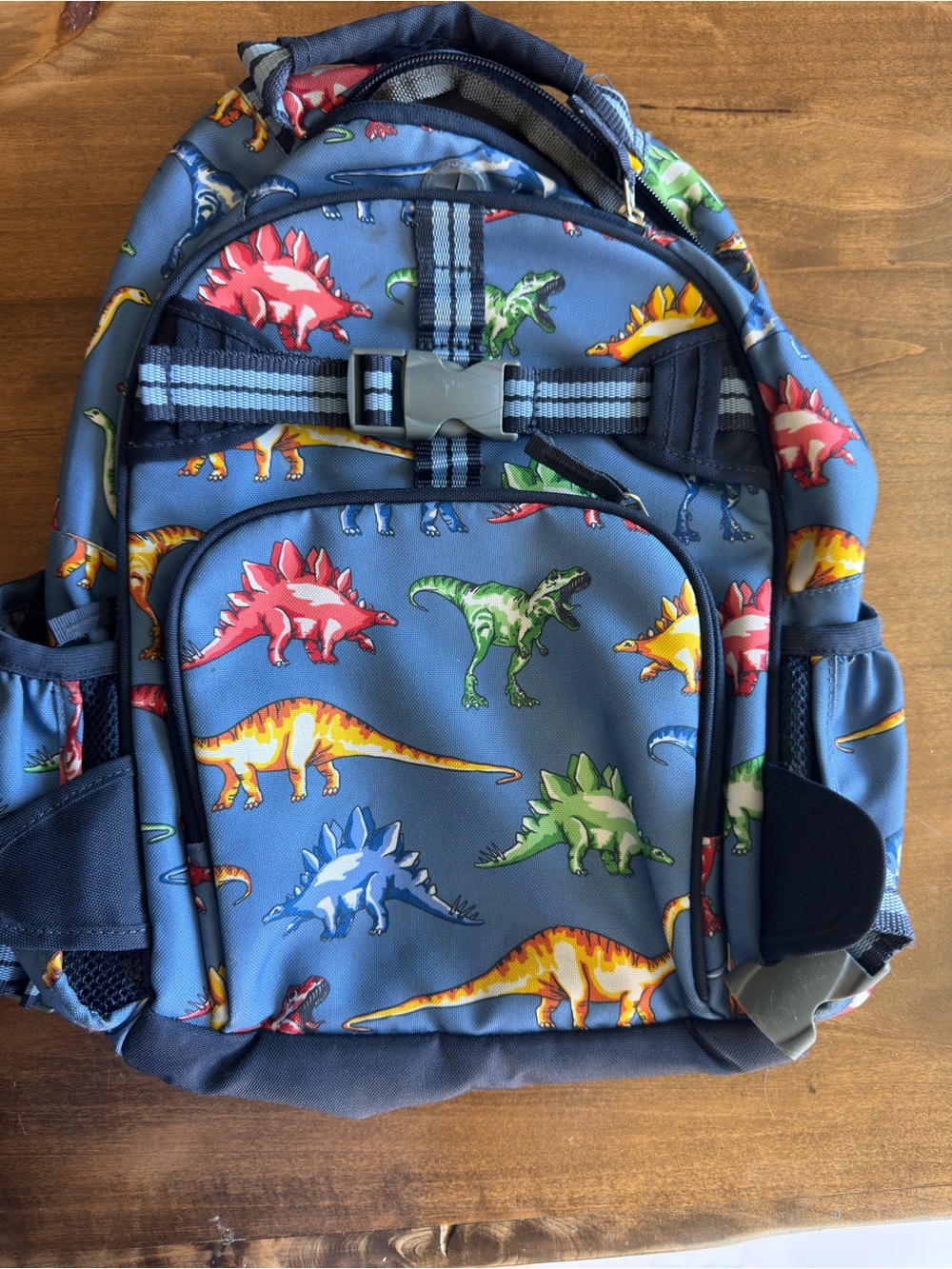 Pottery Barn Dinosaur Print Small Backpack - Blue